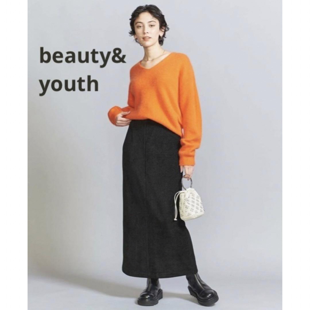 BEAUTY&YOUTH UNITED ARROWS(ビューティアンドユースユナイテッドアローズ)のbeauty&youth ポリエステルブレンド コードライク タイトスカート レディースのスカート(ロングスカート)の商品写真