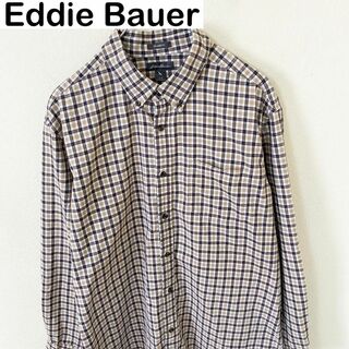 エディーバウアー(Eddie Bauer)のEddie Bauer エディーバウアー　長袖　チェック　シャツ　古着(Tシャツ/カットソー(七分/長袖))