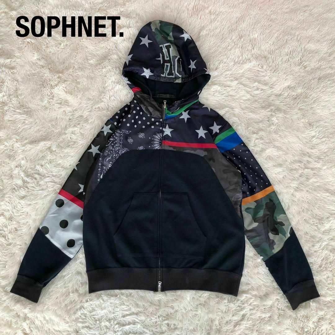 SOPHNET.(ソフネット)のSOPHNET.ソフネットマルチカラーナイロンジャケット　ナイロンパーカーL メンズのトップス(パーカー)の商品写真