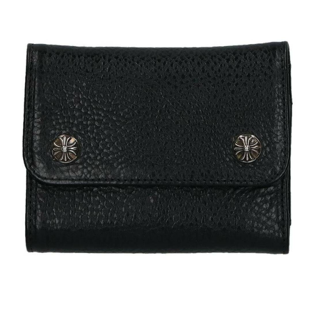 Chrome Hearts(クロムハーツ)のクロムハーツ  WAVE MINI/ウェーブミニ クロスボールボタンレザーウォレット財布 メンズ ハンドメイドのファッション小物(財布)の商品写真