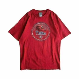 メジャーリーグベースボール(MLB)のMLB フィリーズ レッド プリントTシャツ オーバーサイズ(Tシャツ/カットソー(半袖/袖なし))