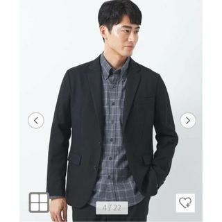 ユナイテッドアローズグリーンレーベルリラクシング(UNITED ARROWS green label relaxing)の美品グリーンレーベル ウォッシャブル フラノヘリンボーン ジャケット＆パンツ M(テーラードジャケット)