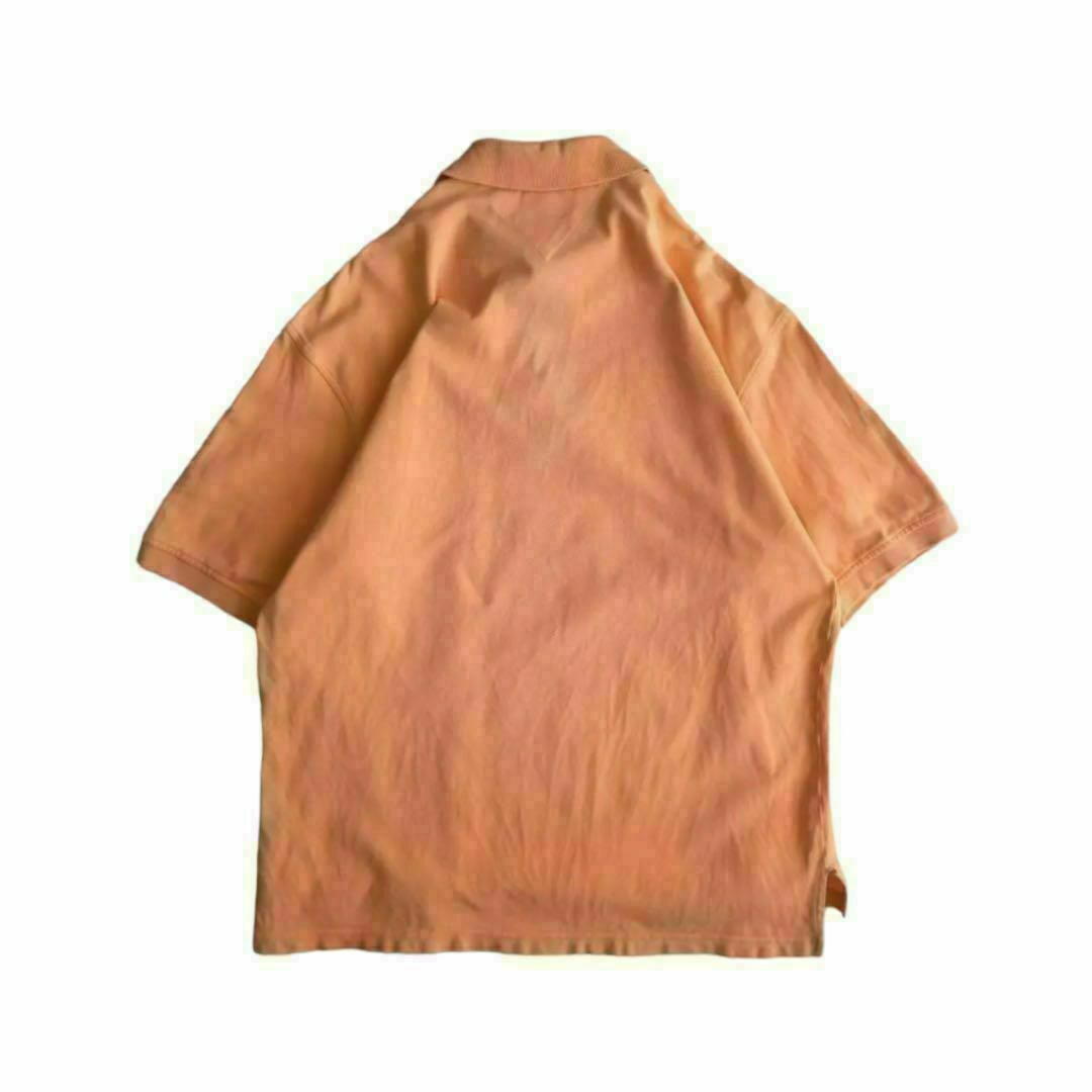 TOMMY HILFIGER(トミーヒルフィガー)の90s トミーヒルフィガー オレンジ半袖ポロシャツ ワンポイント メンズのトップス(ポロシャツ)の商品写真