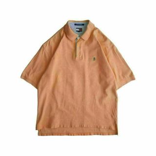 トミーヒルフィガー(TOMMY HILFIGER)の90s トミーヒルフィガー オレンジ半袖ポロシャツ ワンポイント(ポロシャツ)