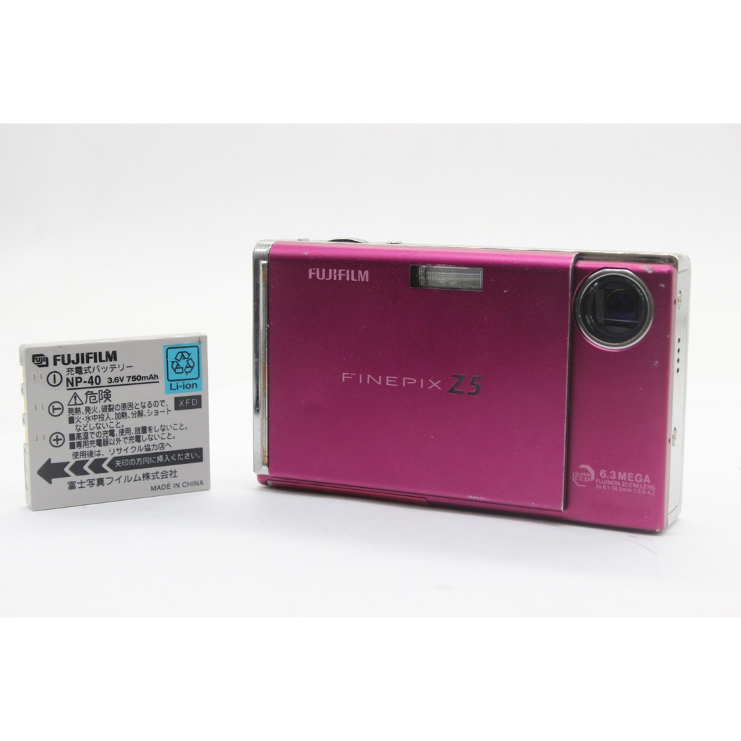 【返品保証】 フジフィルム Fujifilm Finepix Z5fd ピンク 3x バッテリー付き コンパクトデジタルカメラ  s7426 スマホ/家電/カメラのカメラ(コンパクトデジタルカメラ)の商品写真