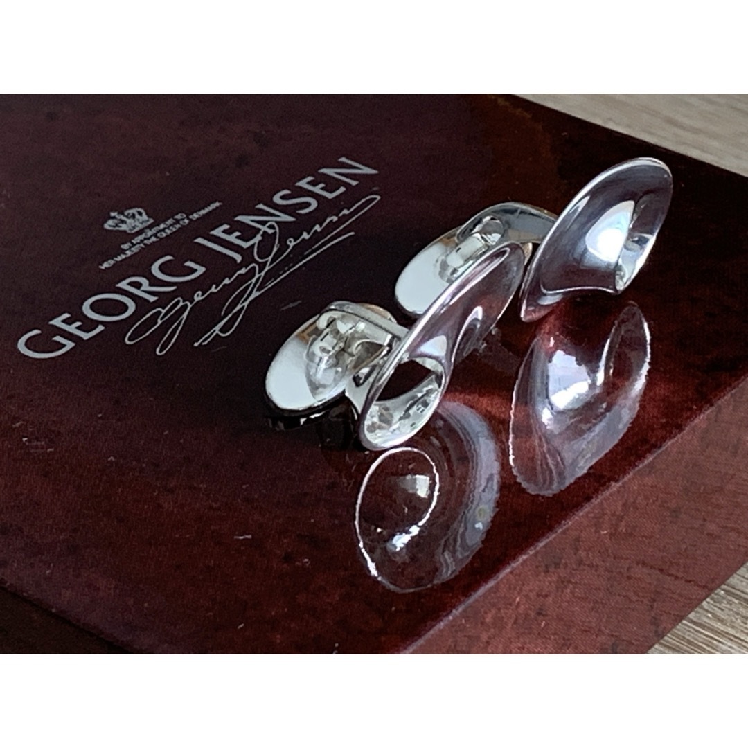 Georg Jensen(ジョージジェンセン)の希少 美品 未使用 GEORG JENSEN カフリンクス モデル142 メンズのファッション小物(カフリンクス)の商品写真