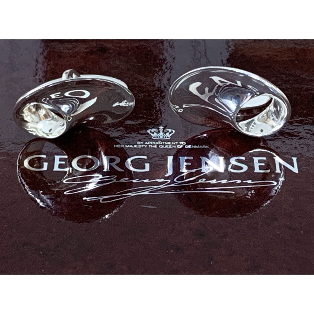 Georg Jensen(ジョージジェンセン)の希少 美品 未使用 GEORG JENSEN カフリンクス モデル142 メンズのファッション小物(カフリンクス)の商品写真