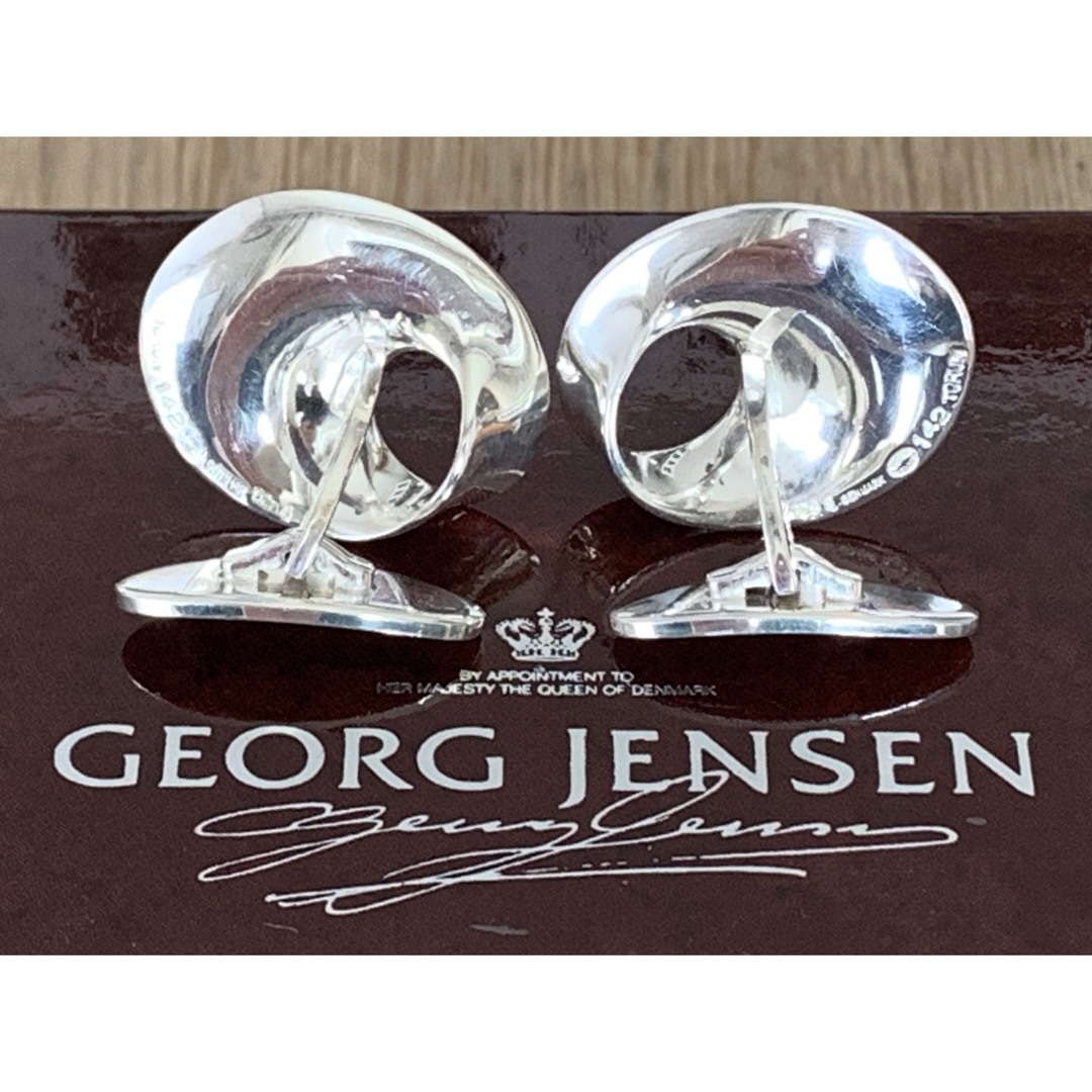 Georg Jensen(ジョージジェンセン)の希少 美品 未使用 GEORG JENSEN カフリンクス モデル142 メンズのファッション小物(カフリンクス)の商品写真