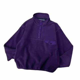 パタゴニア(patagonia)の90s EMS USA製 パープル スナップT ハーフジップフリース(ブルゾン)