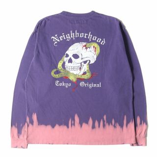 ネイバーフッド(NEIGHBORHOOD)の新品 NEIGHBORHOOD ネイバーフッド Tシャツ サイズ:S 24SS サベージ加工 スカル スネーク ロングスリーブTシャツ SAVAGE CREWNECK LS パープル トップス カットソー 長袖【メンズ】(Tシャツ/カットソー(七分/長袖))