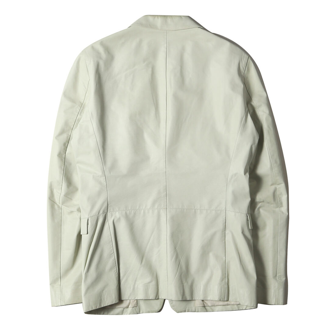 Jil Sander(ジルサンダー)のJIL SANDER ジル・サンダー ジャケット サイズ:48 00s レザー 2B テーラードジャケット アンコン ラフシモンズ RAF SIMONS ミントグリーン イタリア製 アウター ブレザー 上着【メンズ】【中古】 メンズのジャケット/アウター(テーラードジャケット)の商品写真