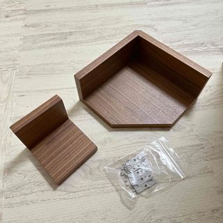 ムジルシリョウヒン(MUJI (無印良品))の無印良品 壁に付けられる家具 コーナー棚 & L字棚11cmウォールナット (その他)