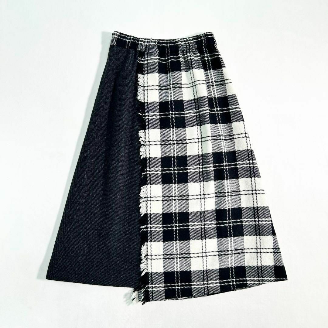 O'NEIL of DUBLIN(オニールオブダブリン)のX296【オニールオブダブリン】ロング　ラップスカート　チェック柄　ウエストゴム レディースのスカート(ロングスカート)の商品写真
