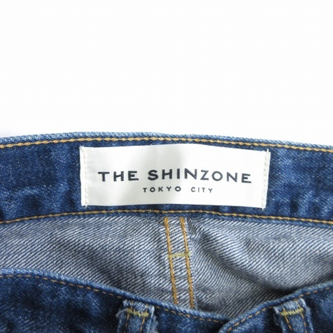 Shinzone(シンゾーン)のシンゾーン ハイウエスト デニムパンツ ジーンズ  インディゴ 36 S ■SM レディースのパンツ(デニム/ジーンズ)の商品写真