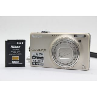 【美品 返品保証】 ニコン Nikon Coolpix S6000 ゴールド 7x Wide バッテリー付き コンパクトデジタルカメラ  s7449(コンパクトデジタルカメラ)