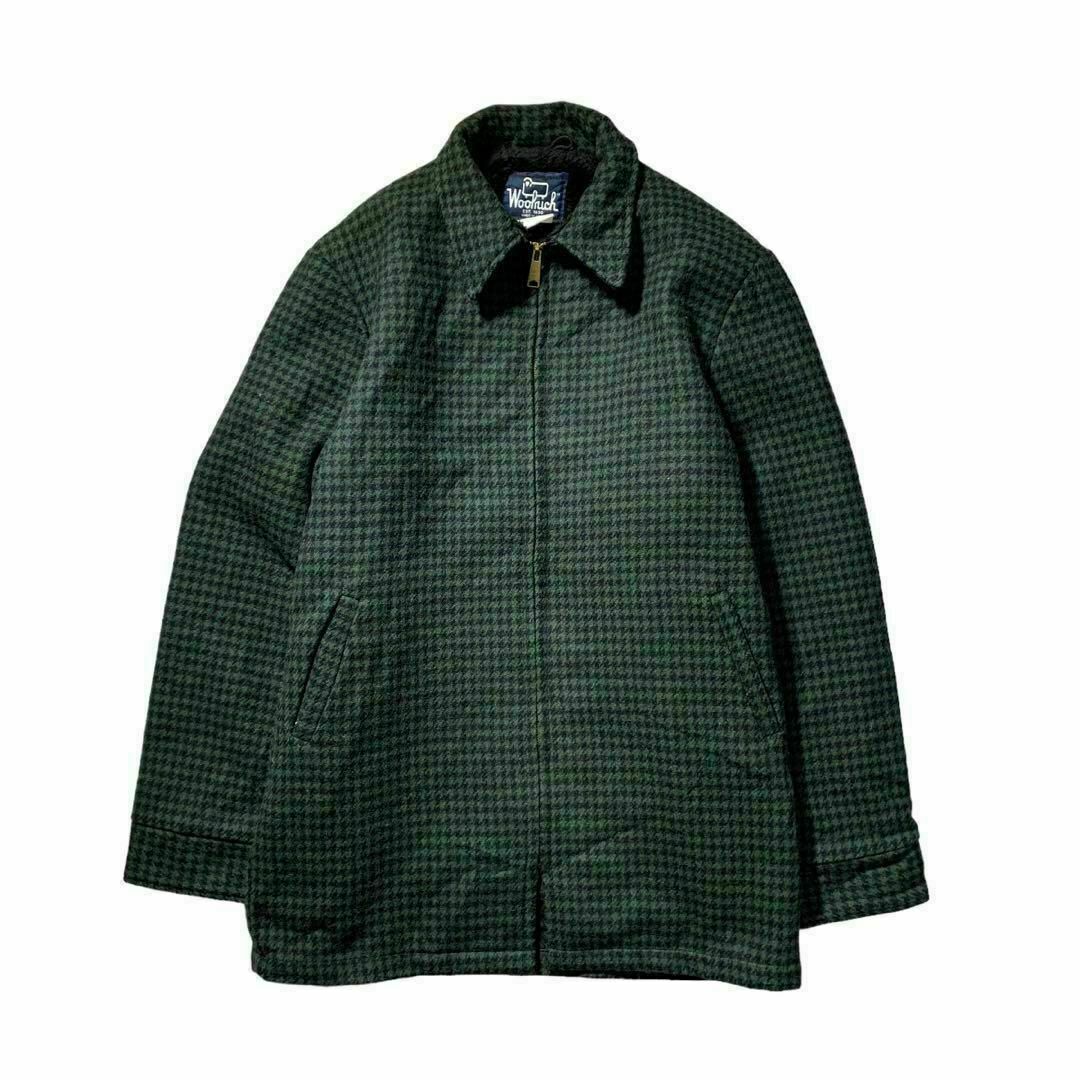 WOOLRICH(ウールリッチ)の80s USA製 woolrich グリーンチェック ウールジャケット メンズのジャケット/アウター(ブルゾン)の商品写真