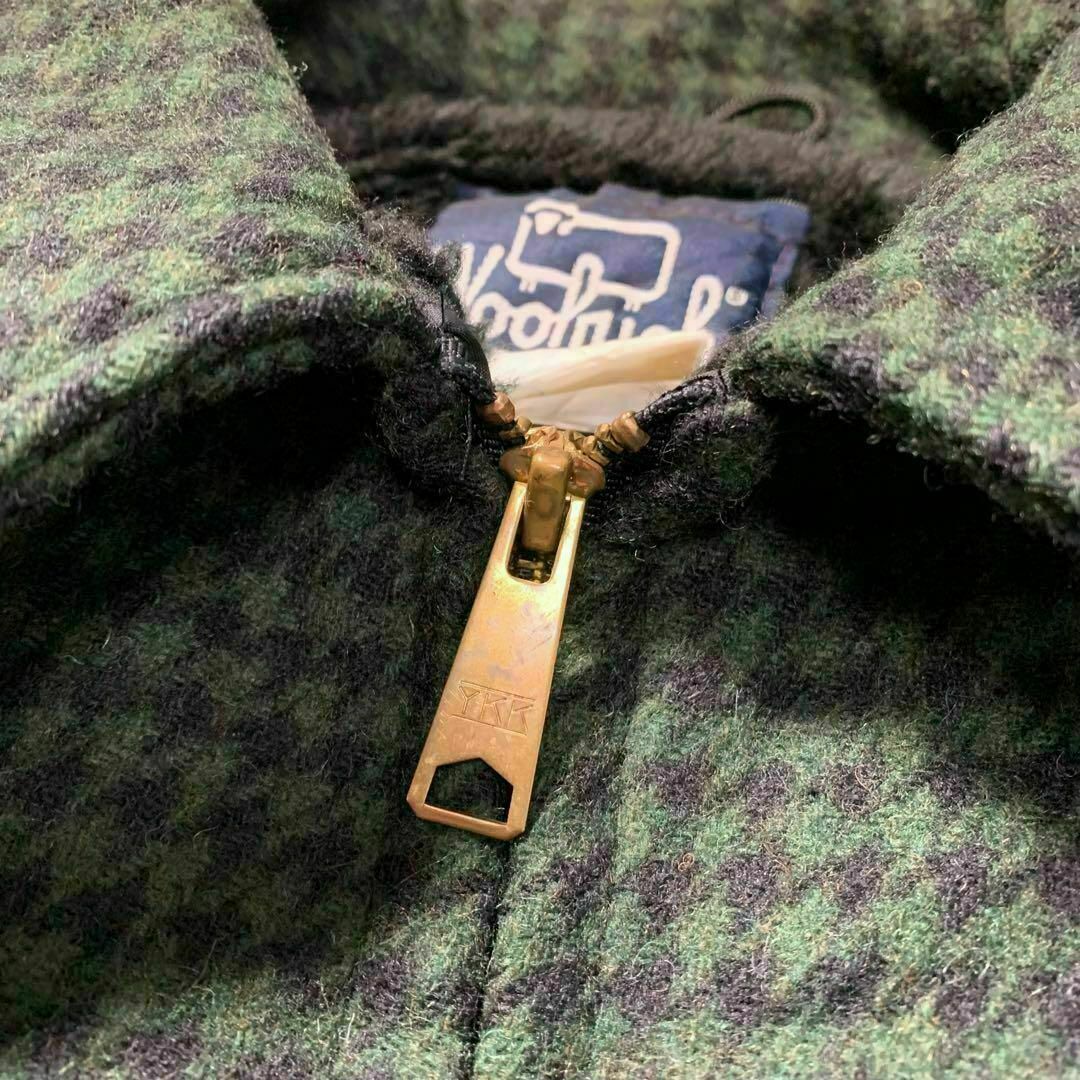 WOOLRICH(ウールリッチ)の80s USA製 woolrich グリーンチェック ウールジャケット メンズのジャケット/アウター(ブルゾン)の商品写真