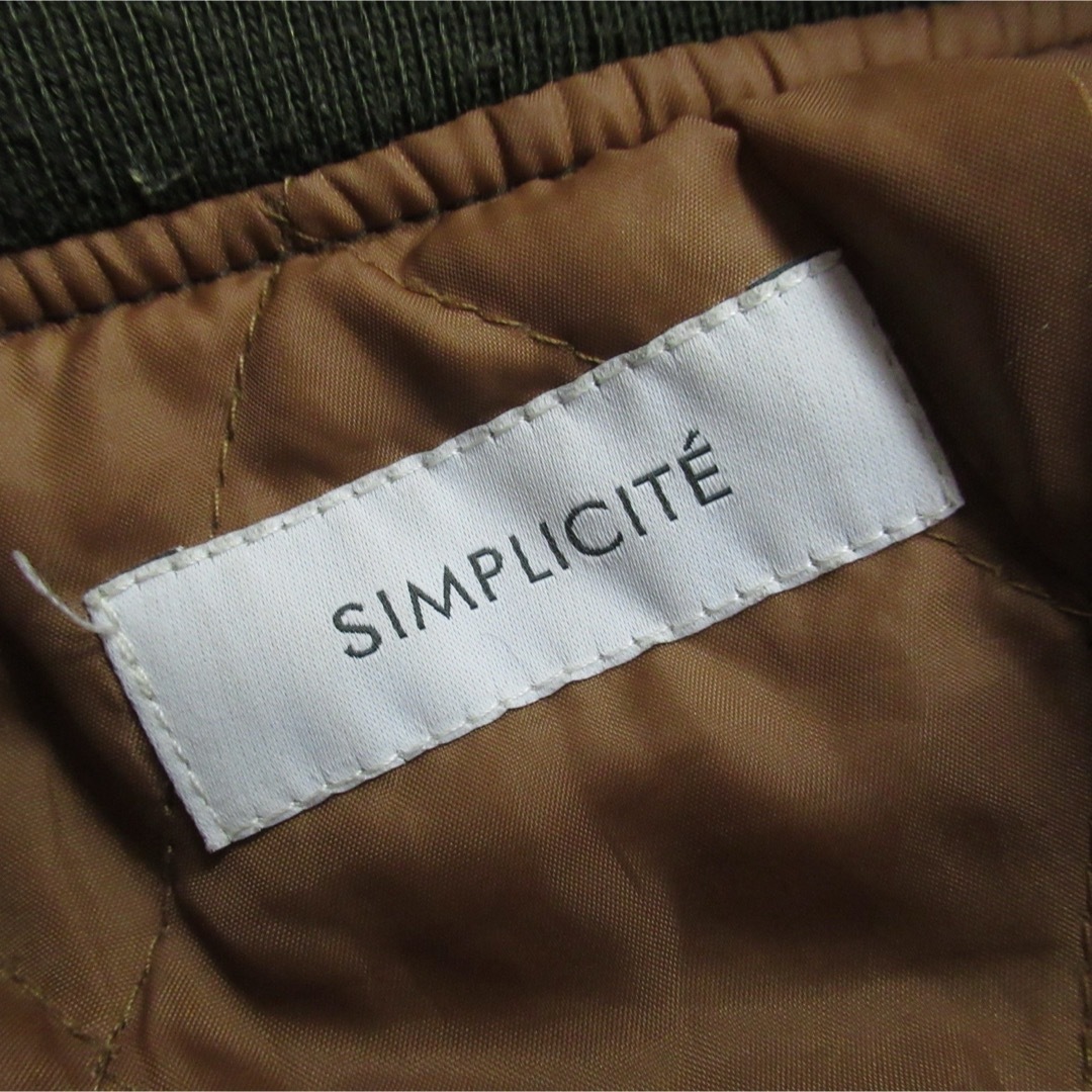 Simplicite(シンプリシテェ)のSimplicite MA-1 ブルゾン オリーブ レディース ジャケット M レディースのジャケット/アウター(ブルゾン)の商品写真