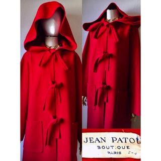 60s JEAN PATOU Vintage Hooded Coat フランス製