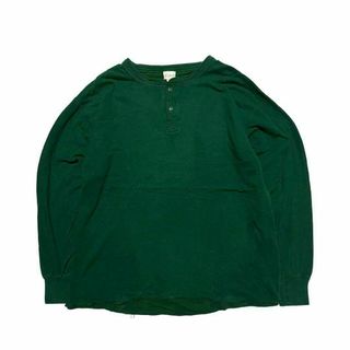 エルエルビーン(L.L.Bean)の80s 90s USA製 L.L.Bean ヘンリーネックロンT 猫目ボタン(Tシャツ/カットソー(七分/長袖))