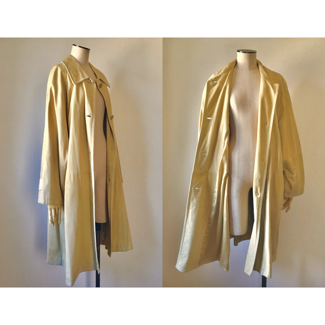 Gucci(グッチ)の80s GUCCI Deerskin Gold Button Coat 鹿革 レディースのジャケット/アウター(ロングコート)の商品写真