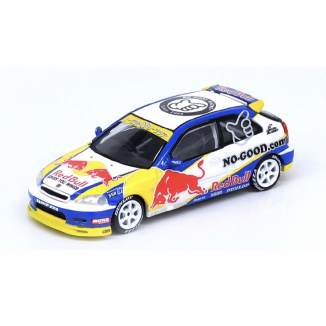 Red Bull(レッドブル)のシビック EK9 JDM レッドブル ミニカー エンタメ/ホビーのおもちゃ/ぬいぐるみ(ミニカー)の商品写真