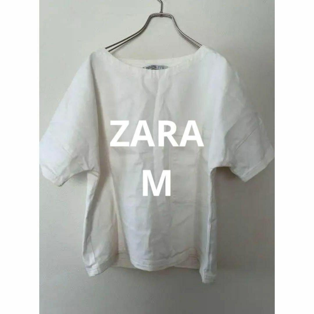 ZARA(ザラ)のZARA Basic ザラ デニムシャツ ショート丈 ゆったり 羽織り サイズM レディースのトップス(シャツ/ブラウス(長袖/七分))の商品写真