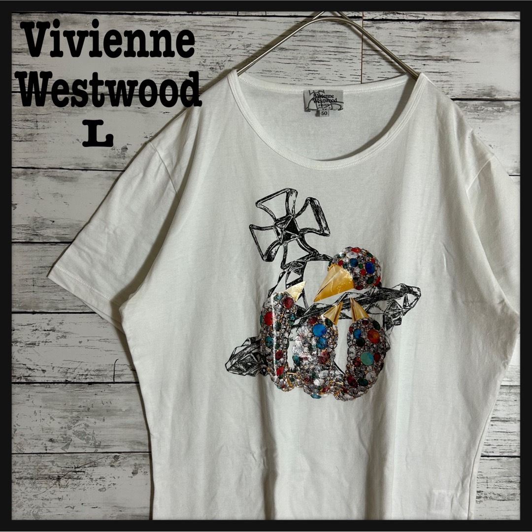 Vivienne Westwood(ヴィヴィアンウエストウッド)の【人気デザイン】ヴィヴィアンウエストウッド☆人気Lサイズ　入手困難 メンズのトップス(Tシャツ/カットソー(半袖/袖なし))の商品写真