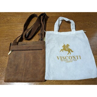 ビスコンティ(VISCONTI)の【Visconti】本革ショルダーバッグ　専用袋付(ショルダーバッグ)