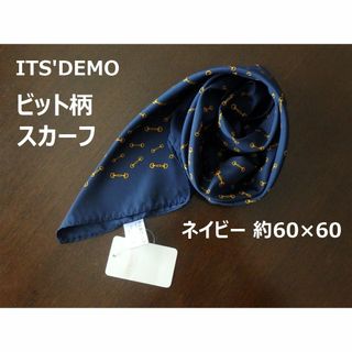 イッツデモ(ITS'DEMO)のITS'DEMO ビット柄スカーフ ネイビー(バンダナ/スカーフ)