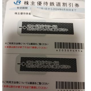 ＪＲ西日本株主優待鉄道割引券　2枚(鉄道乗車券)