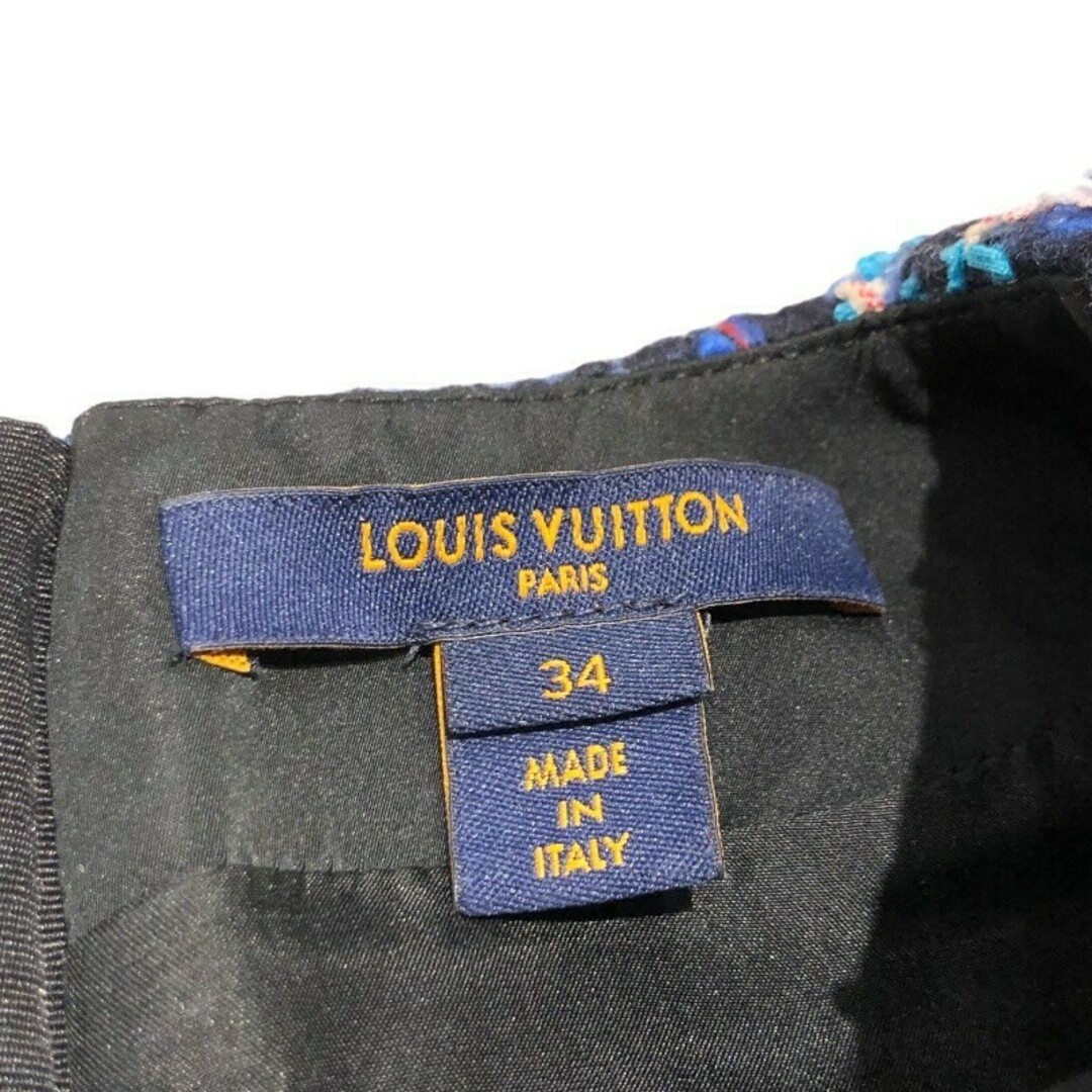 LOUIS VUITTON(ルイヴィトン)の　ルイ・ヴィトン LOUIS VUITTON スケータードレス ツイードワンピース 22AW FNRP88 ブルー レディース ワンピース レディースのワンピース(その他)の商品写真