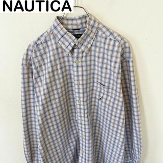 ノーティカ(NAUTICA)のNAUTICA ノーティカ　長袖　チェック　シャツ　古着　ストリート(Tシャツ/カットソー(七分/長袖))