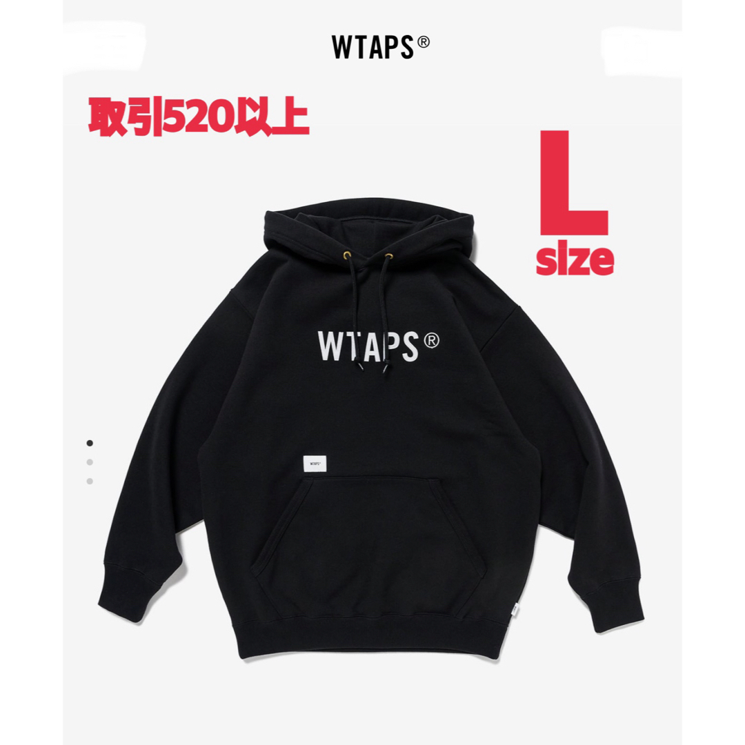 W)taps(ダブルタップス)のWTAPS 2024SS SIGN HOODY BLACK Lサイズ メンズのトップス(パーカー)の商品写真