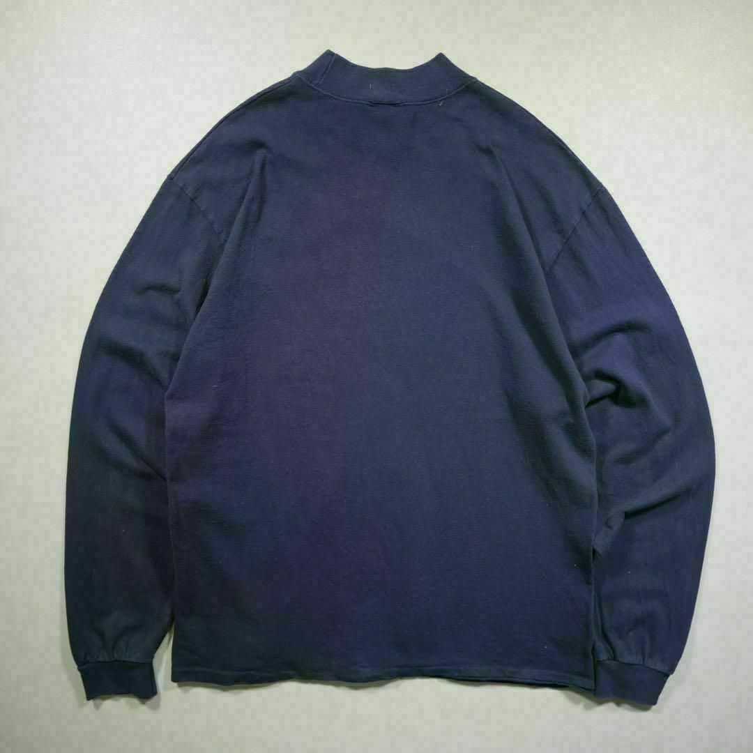 MILITARY(ミリタリー)のU.S. NAVY モックネックロンT ネイビー ワンポイント メンズのトップス(Tシャツ/カットソー(七分/長袖))の商品写真
