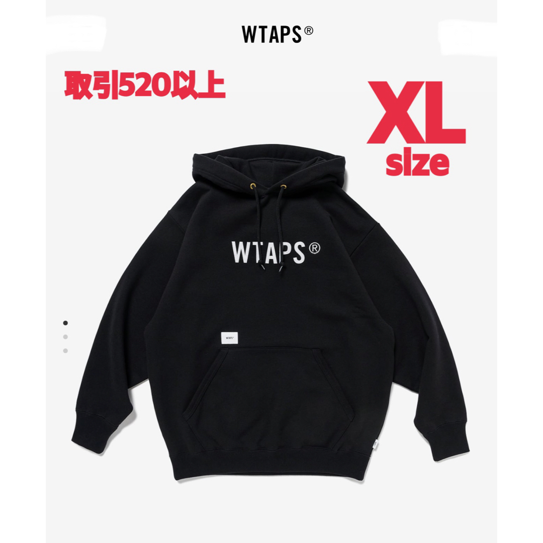 W)taps(ダブルタップス)のWTAPS 2024SS SIGN HOODY BLACK XLサイズ メンズのトップス(パーカー)の商品写真