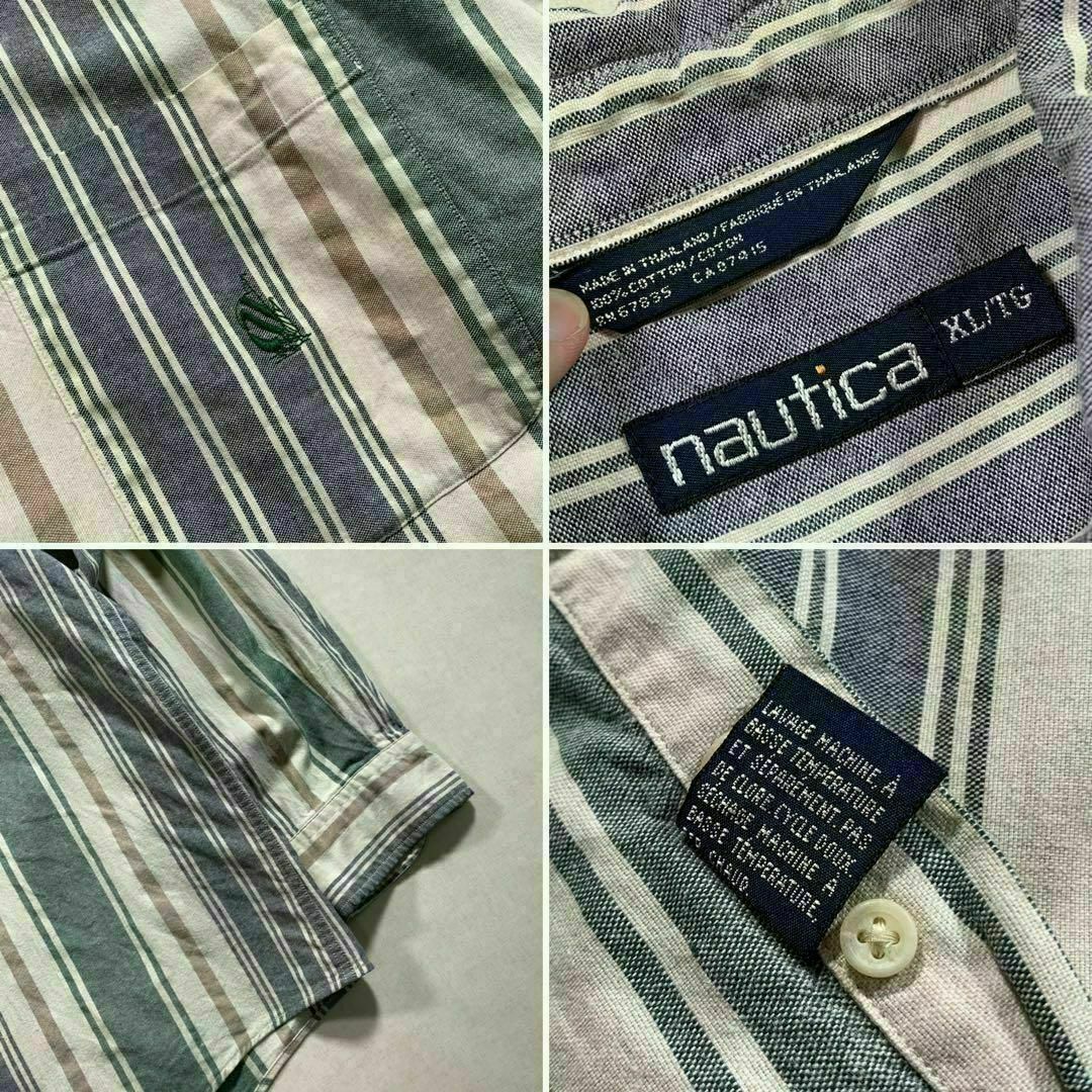 NAUTICA(ノーティカ)の90s NAUTICA ノーティカ 長袖ストライプシャツ BDシャツ メンズのトップス(シャツ)の商品写真