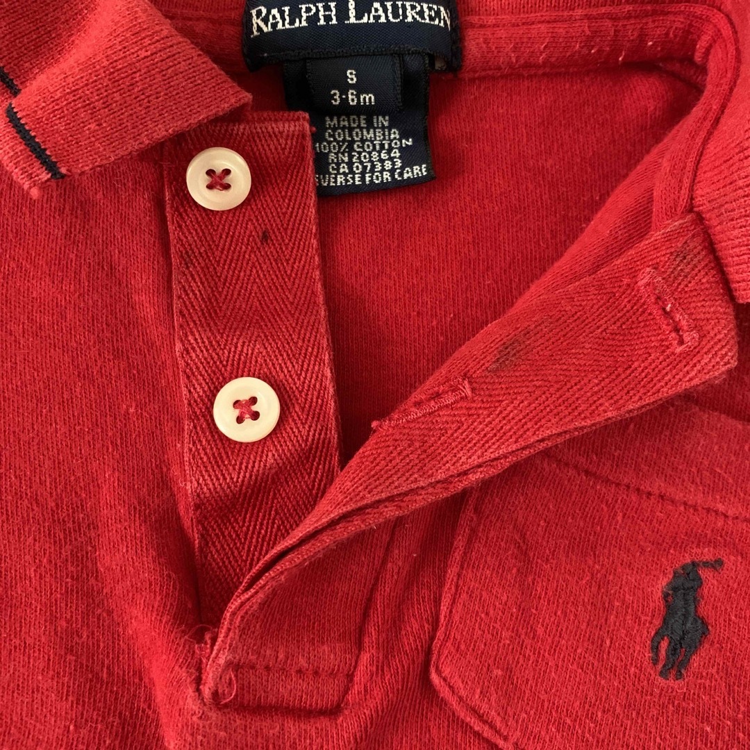 POLO RALPH LAUREN(ポロラルフローレン)のラルフローレン 半袖Tシャツ 赤 ポロシャツ 70㎝ ベビー服 キッズ/ベビー/マタニティのベビー服(~85cm)(シャツ/カットソー)の商品写真