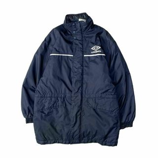 UMBRO - 90s UMBRO ネイビー ロングコート 中綿ジャケット ワンポイント