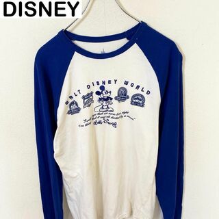 Disney - DISNEY ディズニー　ミッキーマウス　長袖　ラグラン　Tシャツ　古着
