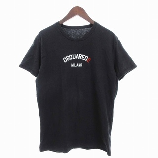 ディースクエアード(DSQUARED2)のディースクエアード 22年製 Tシャツ カットソー 半袖 ロゴ ブラック S(Tシャツ/カットソー(半袖/袖なし))