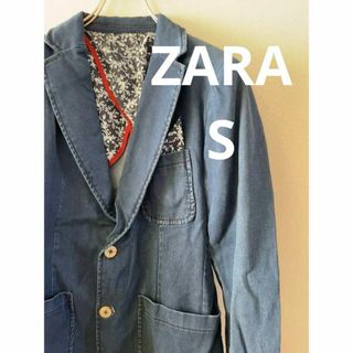 ザラ(ZARA)のZARA MAN ザラ デニムジャケット インディゴ 裏地ペイズリー風 厚手(Gジャン/デニムジャケット)