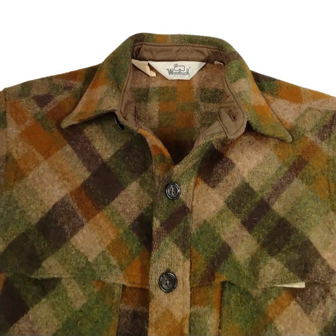 WOOLRICH(ウールリッチ)のWOOLRICH ウールリッチ ヴィンテージ ウールチェックシャツジャケット グリーン系 サイズM 正規品 / m202412 メンズのジャケット/アウター(その他)の商品写真