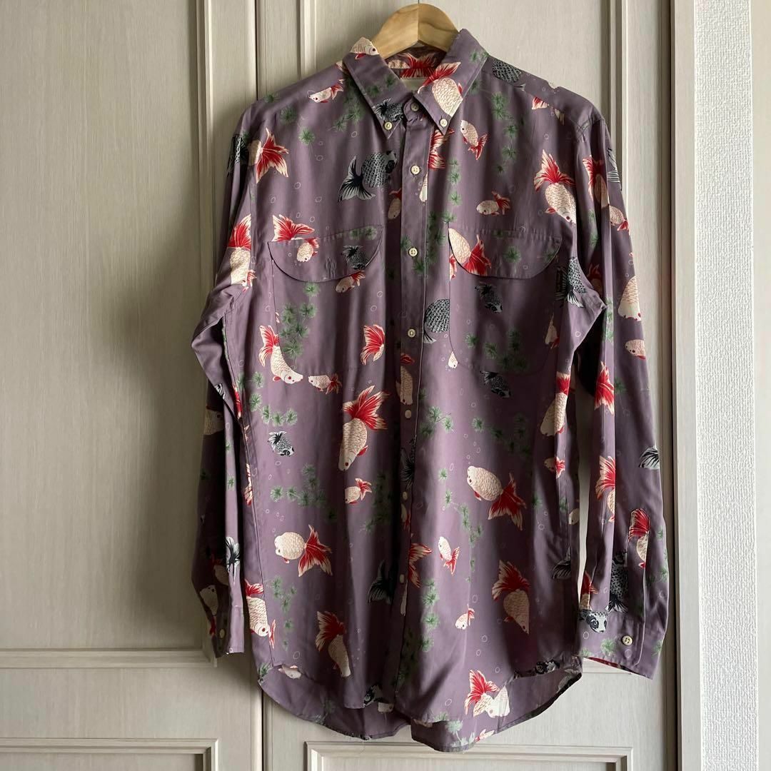 PINK HOUSE(ピンクハウス)の43 カールヘルム KARL HELMUT 金魚 シャツ アロハ 半袖 花柄 メンズのトップス(Tシャツ/カットソー(半袖/袖なし))の商品写真