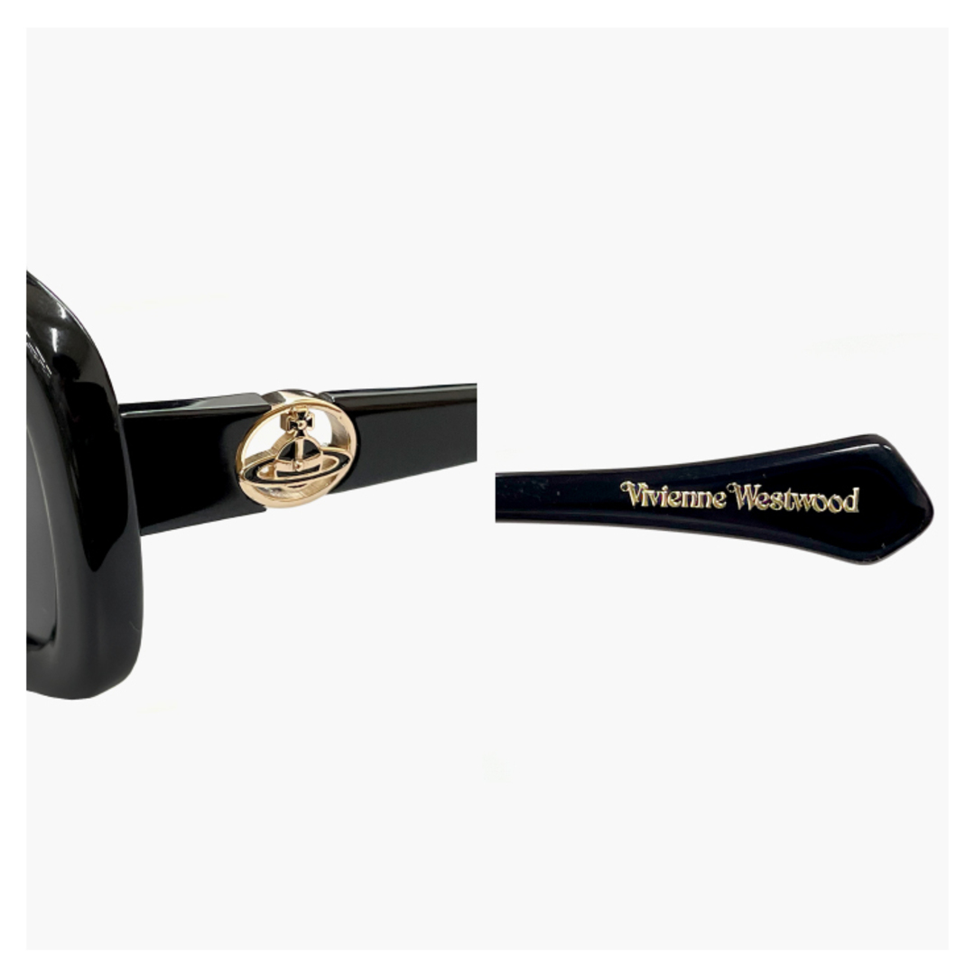 Vivienne Westwood(ヴィヴィアンウエストウッド)の【新品】 41-5004 c03 54mm レディース ヴィヴィアン ウエストウッド サングラス Vivienne Westwood uvカット 紫外線対策 オーバル スクエア 型 フレーム 黒 ブラック オーブ アジアンフィット モデル レディースのファッション小物(サングラス/メガネ)の商品写真