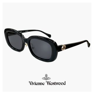 ヴィヴィアンウエストウッド(Vivienne Westwood)の【新品】 41-5004 c03 54mm レディース ヴィヴィアン ウエストウッド サングラス Vivienne Westwood uvカット 紫外線対策 オーバル スクエア 型 フレーム 黒 ブラック オーブ アジアンフィット モデル(サングラス/メガネ)