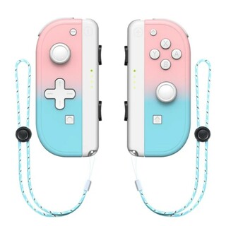 ニンテンドースイッチ(Nintendo Switch)の【新品】ジョイコン パステルカラー 白ボタン ピンク アクアブルー(家庭用ゲーム機本体)