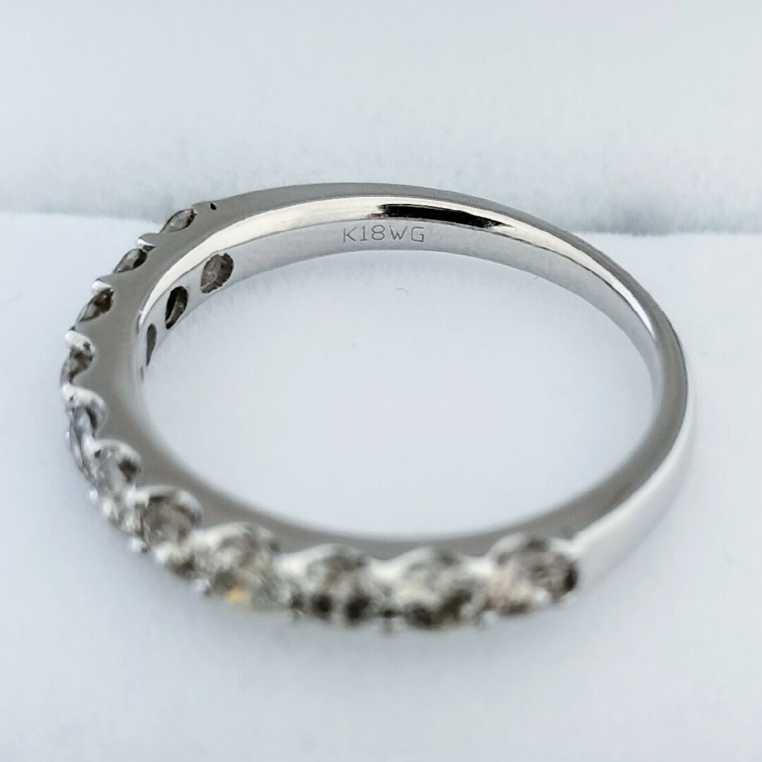ブラウンダイヤモンド エタニティ リング K18WG 0.70ct 2.9g レディースのアクセサリー(リング(指輪))の商品写真
