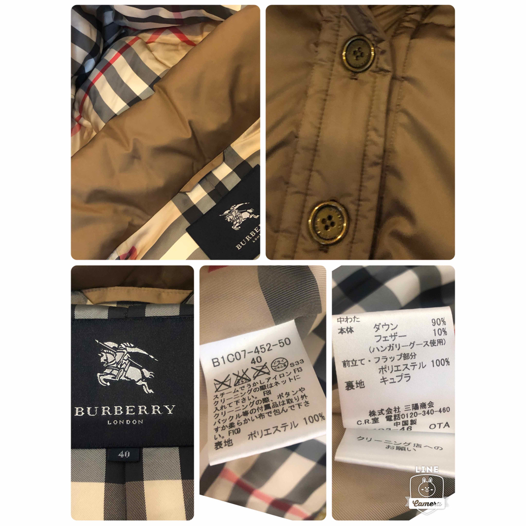 【メール便無料】 超美品本物バーバリーBurberry高級ダウンベスト☆超オシャレ品