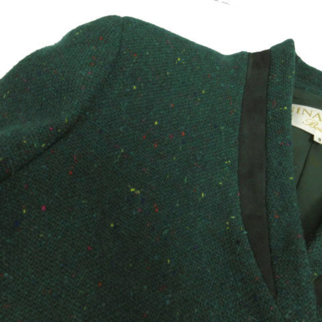 NINA RICCI(ニナリッチ)のニナリッチ ジャケット 昭和レトロ V襟 ミックス糸 緑 マルチカラー 9 レディースのジャケット/アウター(その他)の商品写真